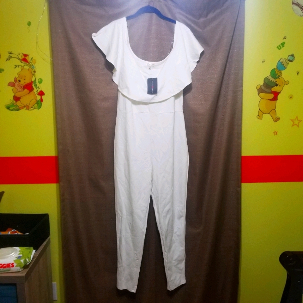 White/Off white jumpsuit 3X